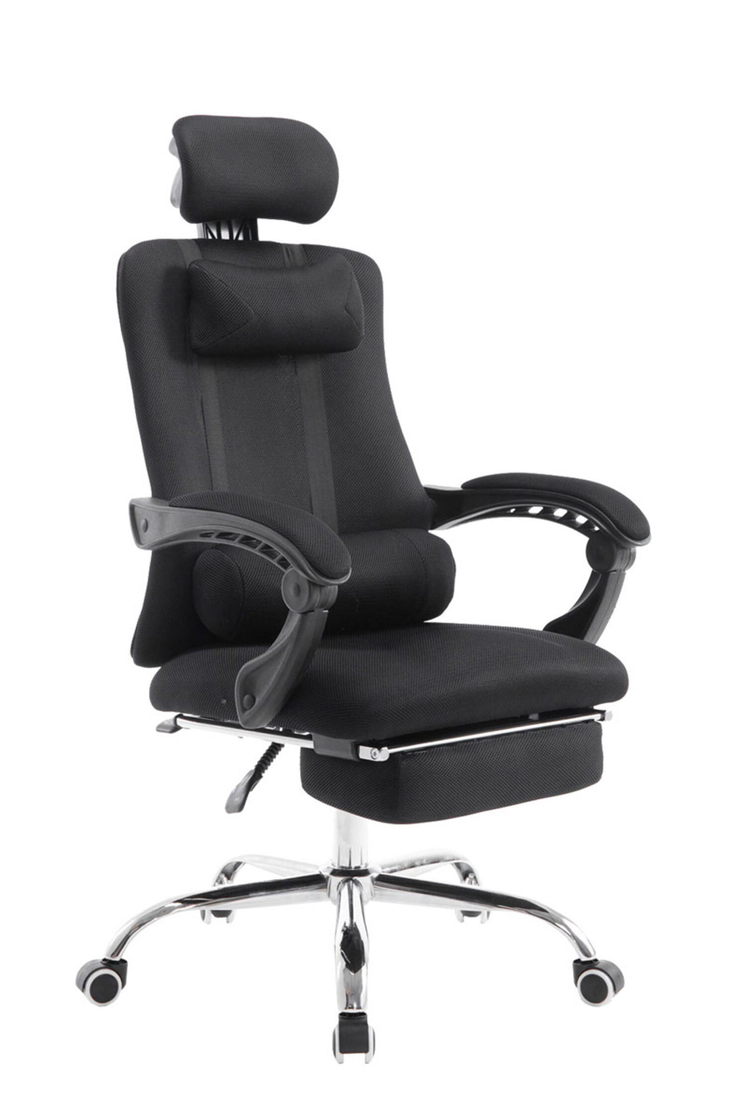 BÜROSTUHL Fellow, Stoff in Netzoptik Schwarz - Schwarz, Textil/Metall (60/130/63cm) - TPFLiving