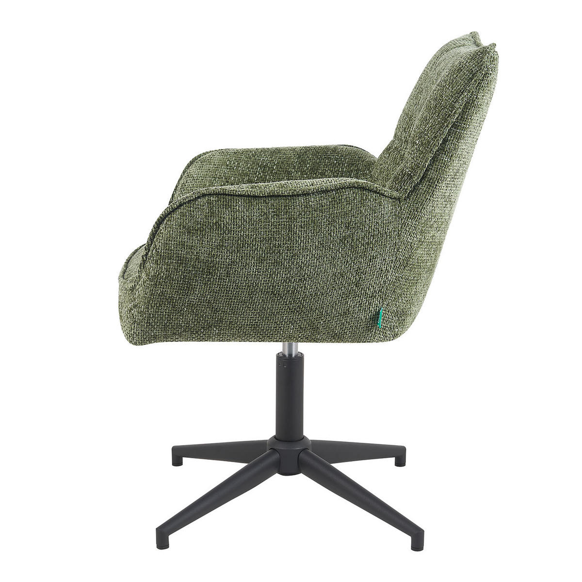 BÜROSTUHL Mika-Lea - Schwarz/Grün, Textil/Metall (59/81/66cm) - DUBI Möbel