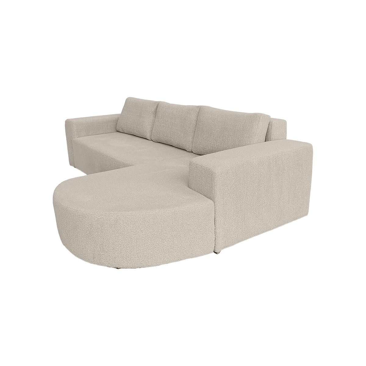ECKSOFA Tolga mit Schlaffunktion, Beige - Beige, Textil (270/162cm) - Fedve