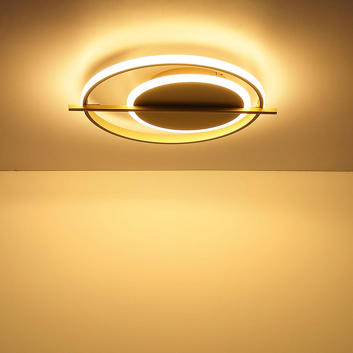 LED DECKENLEUCHTE Metall Goldfarben - Goldfarben, Metall (40/36/5cm) - Globo Lighting