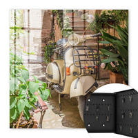 SCHLÜSSELBOX Schwarz 30x30 cm- Türöffnung nach rechts - Italienische Atmosphäre - Grün, Metall (30/30/5cm) - TULUP