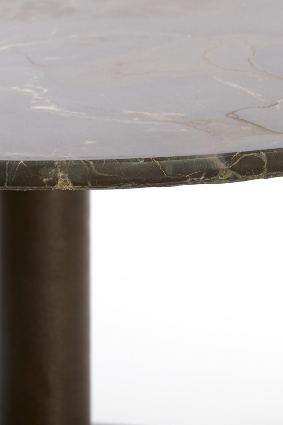 BEISTELLTISCH Pazo Braun Ø48/53 cm - Dunkelbraun, Metall (48/48/53cm) - Light & Living