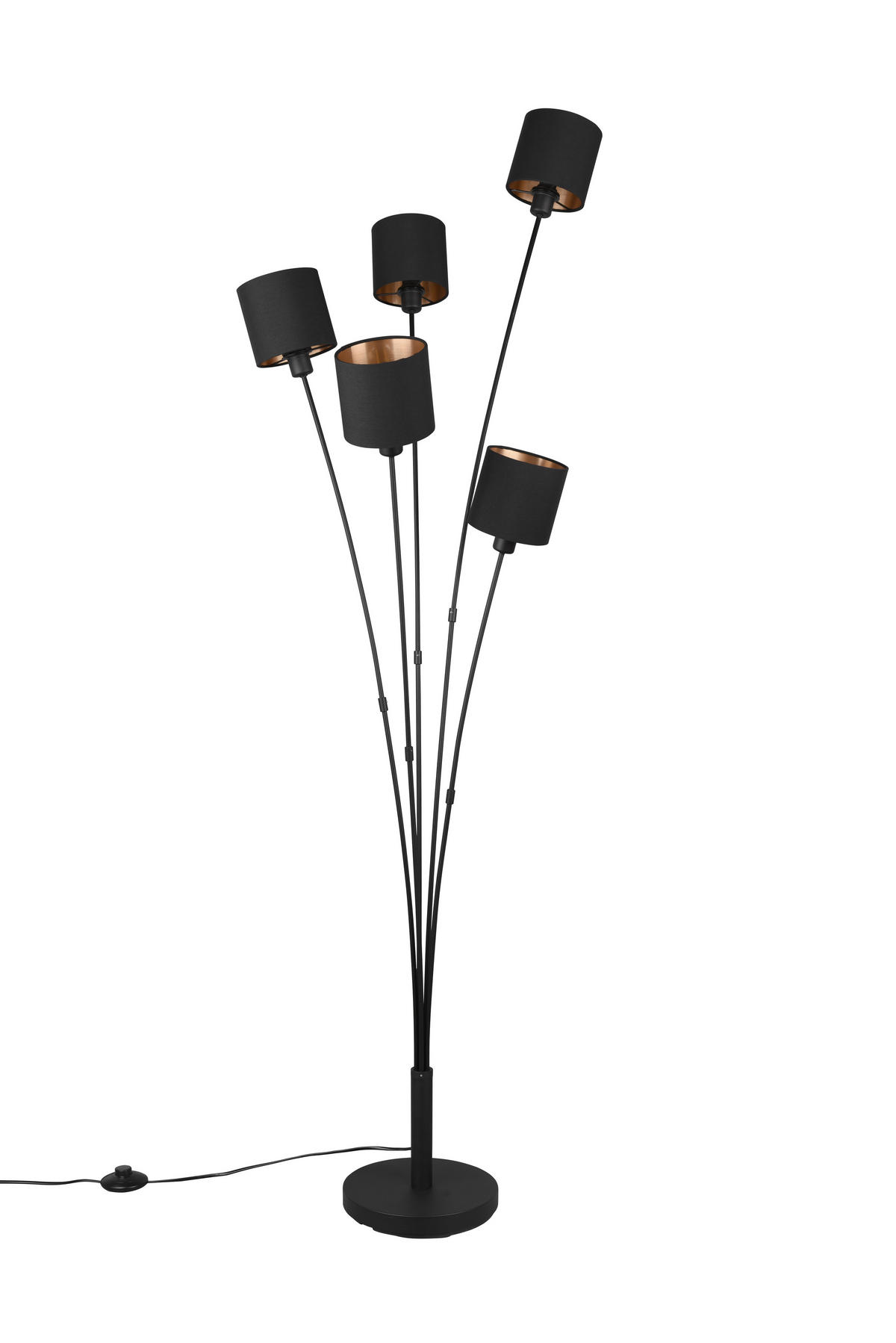 STEHLAMPE TOMMY - Schwarz - 0/0/163 cm - Schwarz, Metall (48/48/163cm) - Trio Leuchten