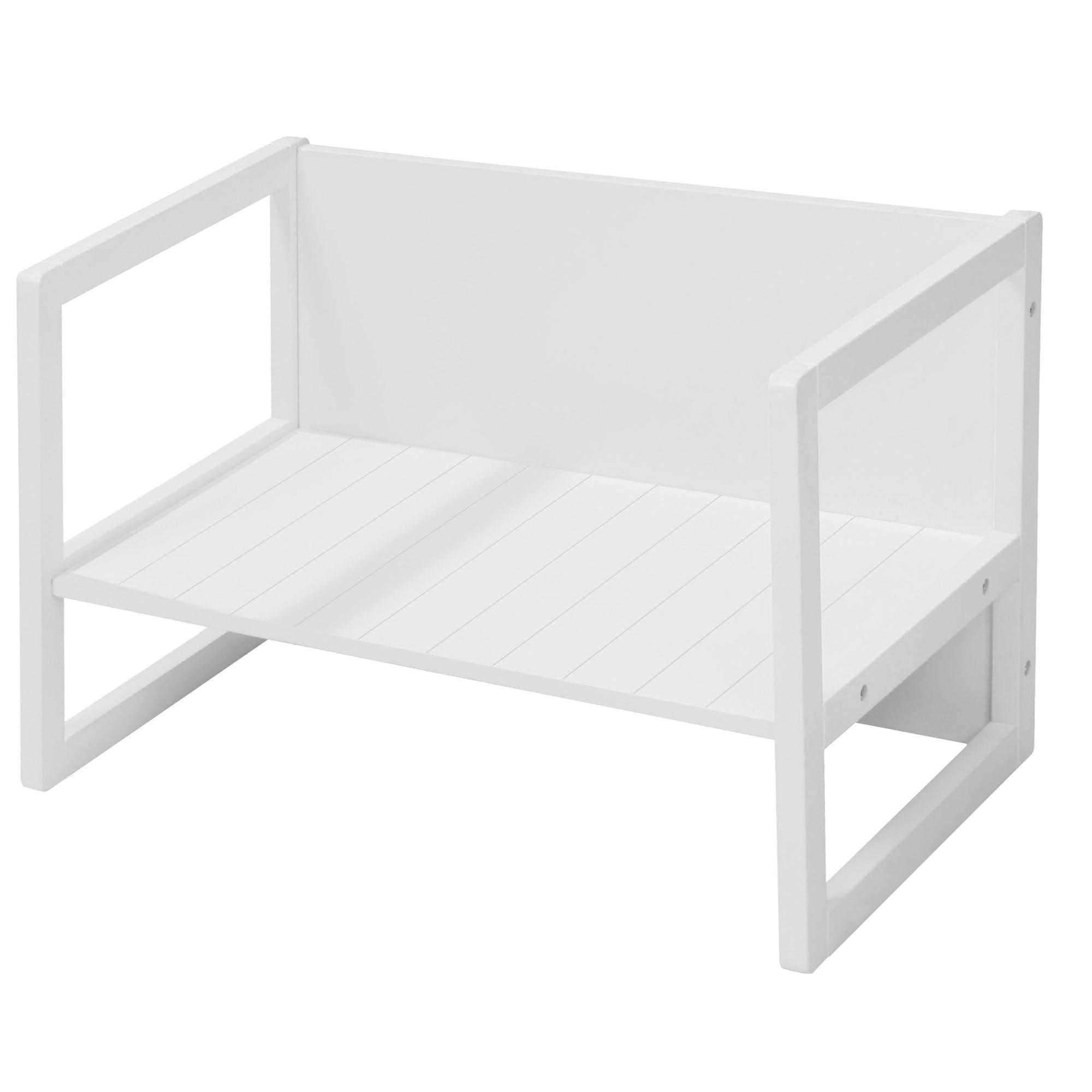 SITZBANK/ TISCH - Weiß, Holzwerkstoff (61/44/44.5cm) - Roba