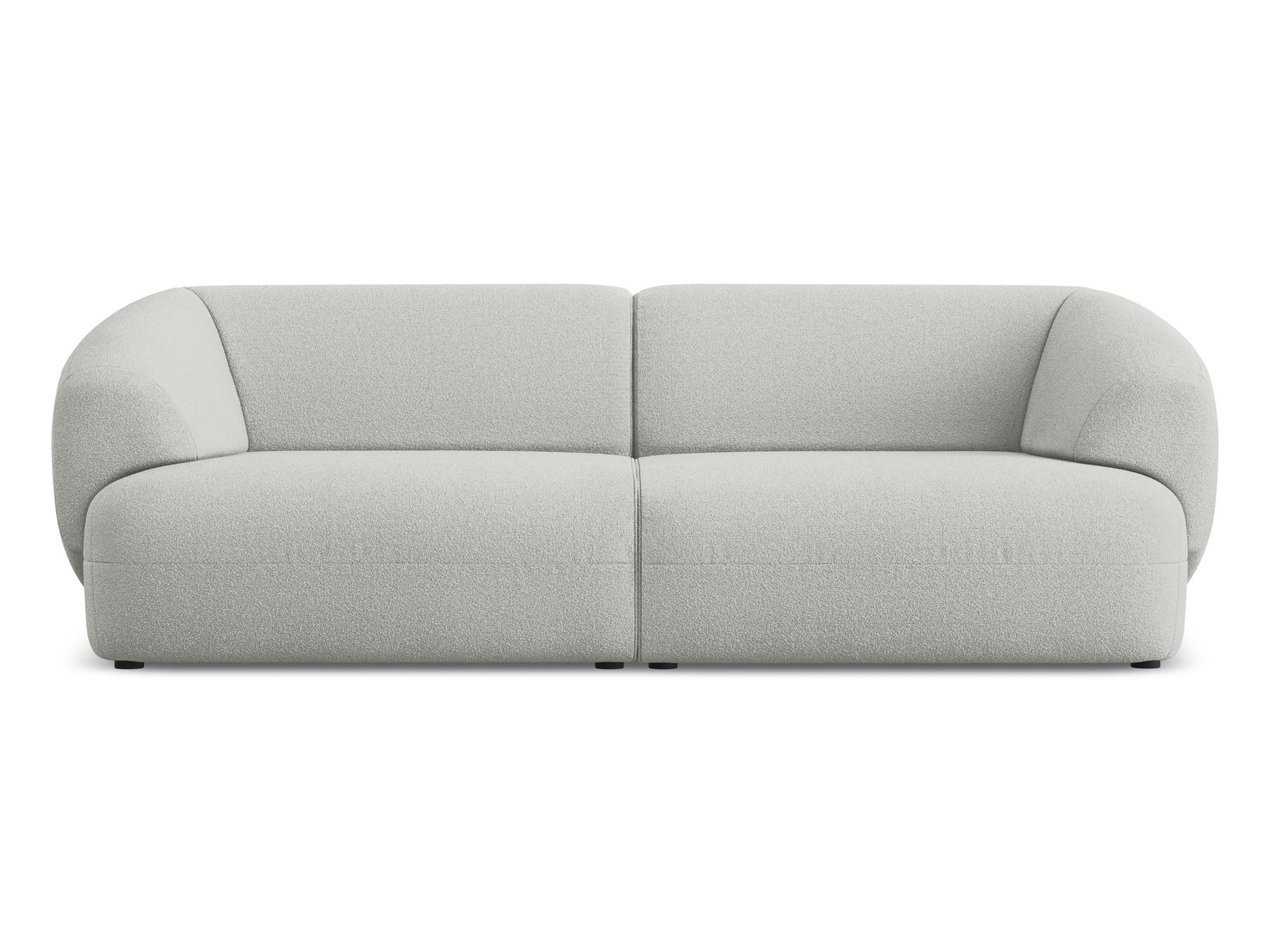 4-SITZER-SOFA Bouclé Stoff Grau - Hellgrau/Schwarz, Kunststoff/Textil (232/81/98cm) - Makamii
