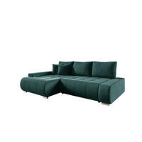 ECKSOFA Elmo - Grün, Holzwerkstoff/Textil (227/153cm) - Fun Möbel