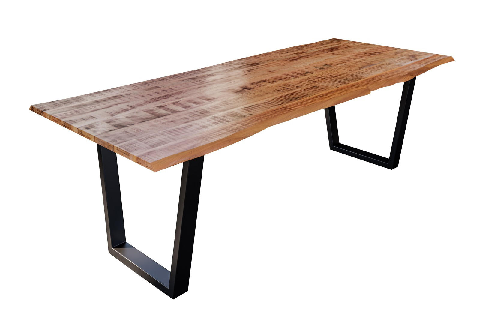 ESSTISCH DORA V - Beige/Schwarz, Holz/Metall (90/180/77cm) - SAM