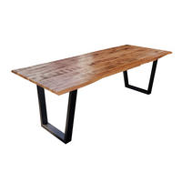 ESSTISCH DORA V - Beige/Schwarz, Holz/Metall (90/180/77cm) - SAM