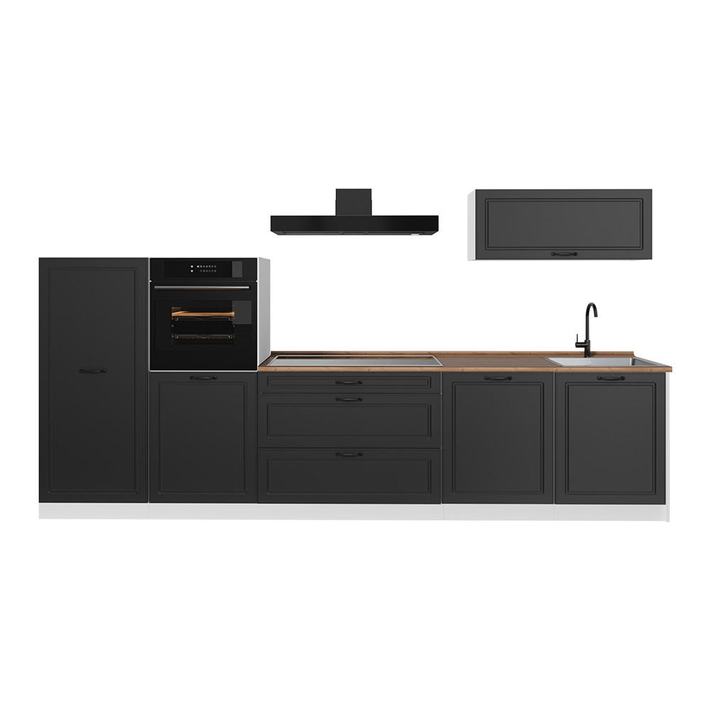 Vicco Küchenzeile Anthrazit, Weiß 340x143x60 cm