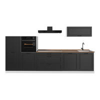 KUCHYNKA R-Line, Antracitový vidiecky dom/biely, 340 cm Goldkraft tammi työtaso - biela/antracitová, kompozitné drevo (340/143/60cm) - Vicco