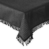 TISCHDECKE Gartentischdecke Schwarz 140 cm rund Weichschaum - Schwarz, Textil (140cm) - TiborTex