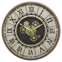 WANDUHR mit römischen Ziffern Stella 58/58/6 cm - Braun, Metall (58/6/58cm) - Atmosphera Createur d´interieur