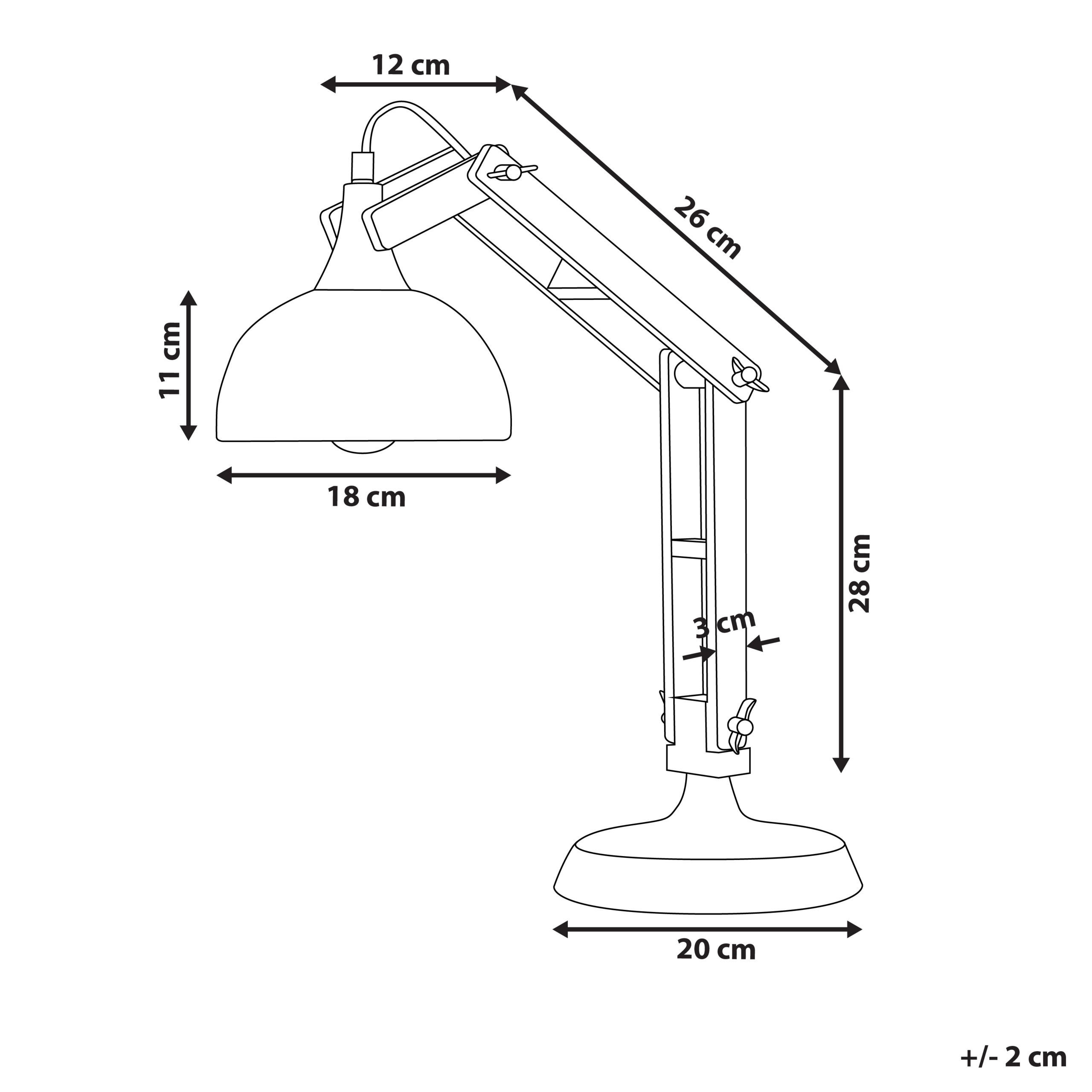 Thumbnail - Beliani Schreibtischlampe, Kupfer, Kunststoff, 18x53x18 cm, Lampen & Leuchten, Innenbeleuchtung, Tischlampen, Schreibtis...