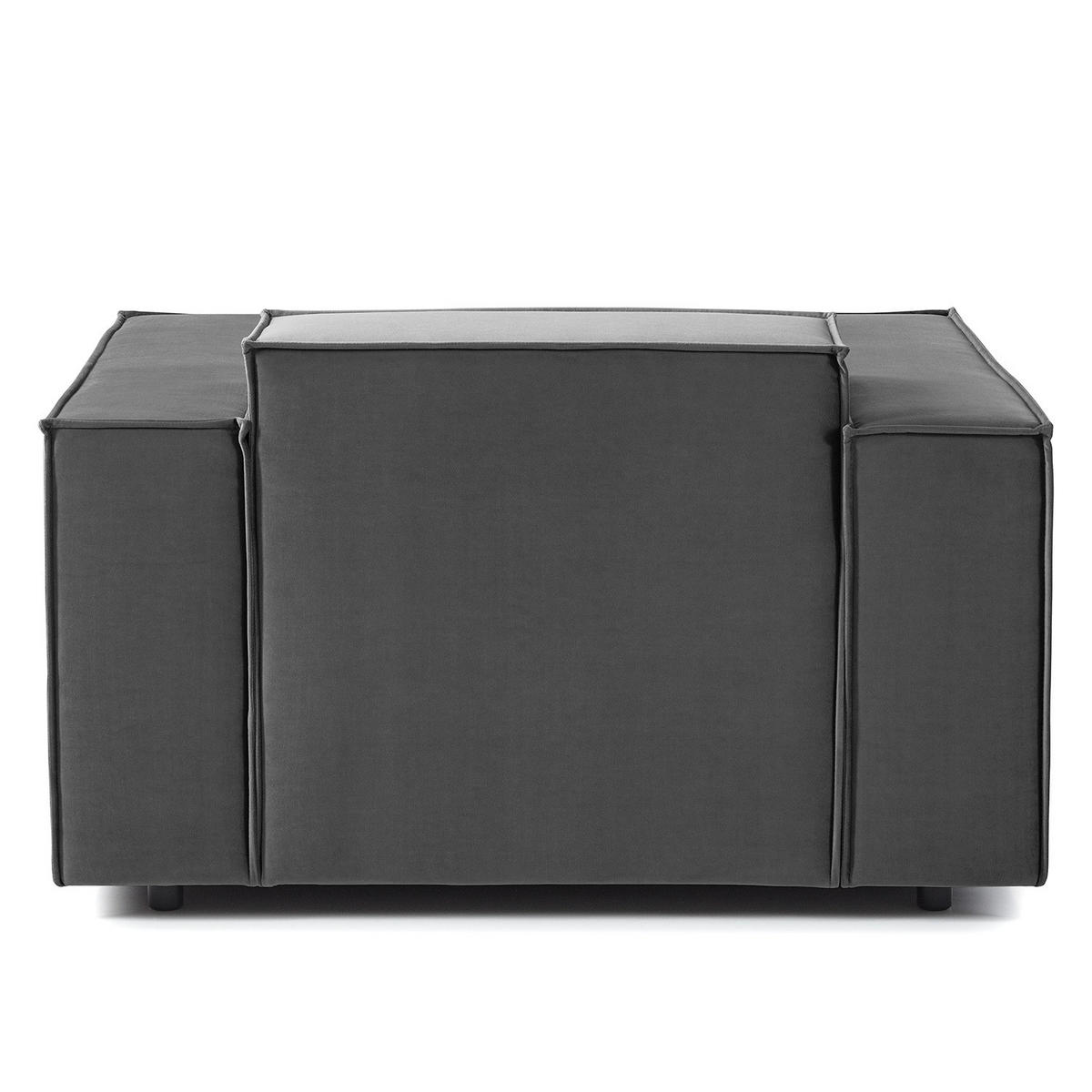 SESSEL - Schwarz/Grau, Kunststoff/Textil (120/70/96cm) - home24