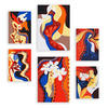 POSTER Set Mit 6 Rococo Arts 1 In Weibliche Zusammenfassung Ästhetische Dekorative Gemälde Für Ihr Wohnzimmer, Schlafzimmer, Zuhause A3 & A4 Rahmenlos - Klar, Papier (29/3cm) - Nacnic