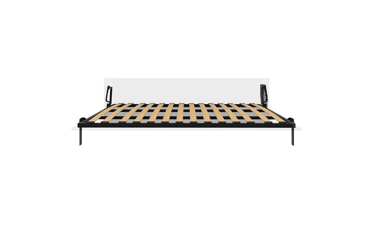 SCHRANKBETT Morphy Einbaubares 200x160 Horizontal - Weiß, Holz/Metall (200/160cm) - WallBedKing