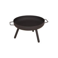 FEUERSCHALE Markus Eisen Schwarz 31x50x62cm - Schwarz, Metall (50/31/62cm) - DELUKE