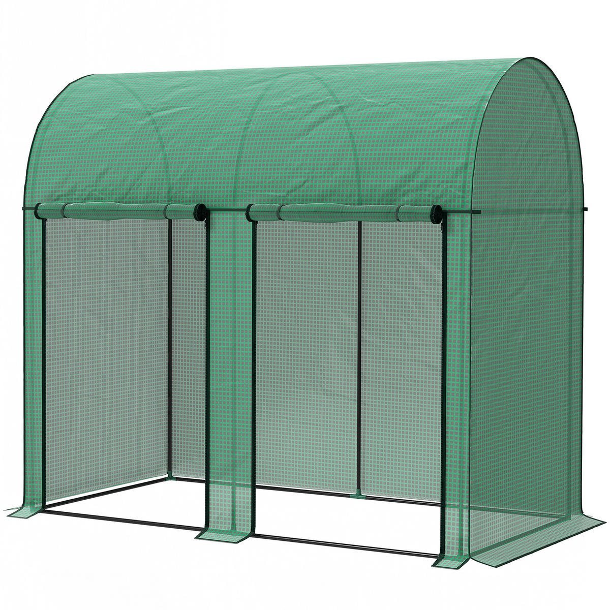 TOMATENGEWÄCHSHAUS DE-11991 2 Türen & UV-beständig Grün - Grün, Kunststoff (100/178/200cm) - ComfortXL