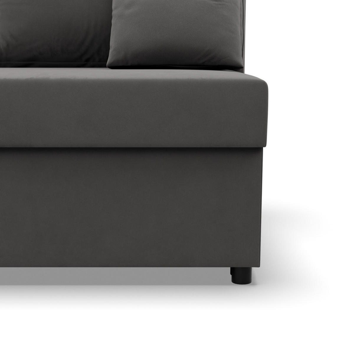 ECKSOFA MIT SCHLAFFUNKTION KEMI Grau - Grau, Textil (135/201cm) - Mebligo