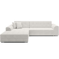 ECKSOFA SORENTO mit Schlaffunktion & Delfin-Mechanismus – Wohnlandschaft in L-Form 296 cm - Weiß, Kunststoff (296/78cm) - Wohnideebilder