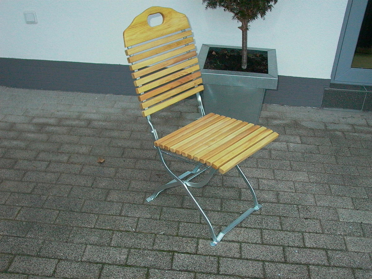 GARTEN-GARNITUR Bad Belzig 3-teilig aus Robinienholz, Stahlgestell Verzinkt - Braun, Holz - TPFGarden