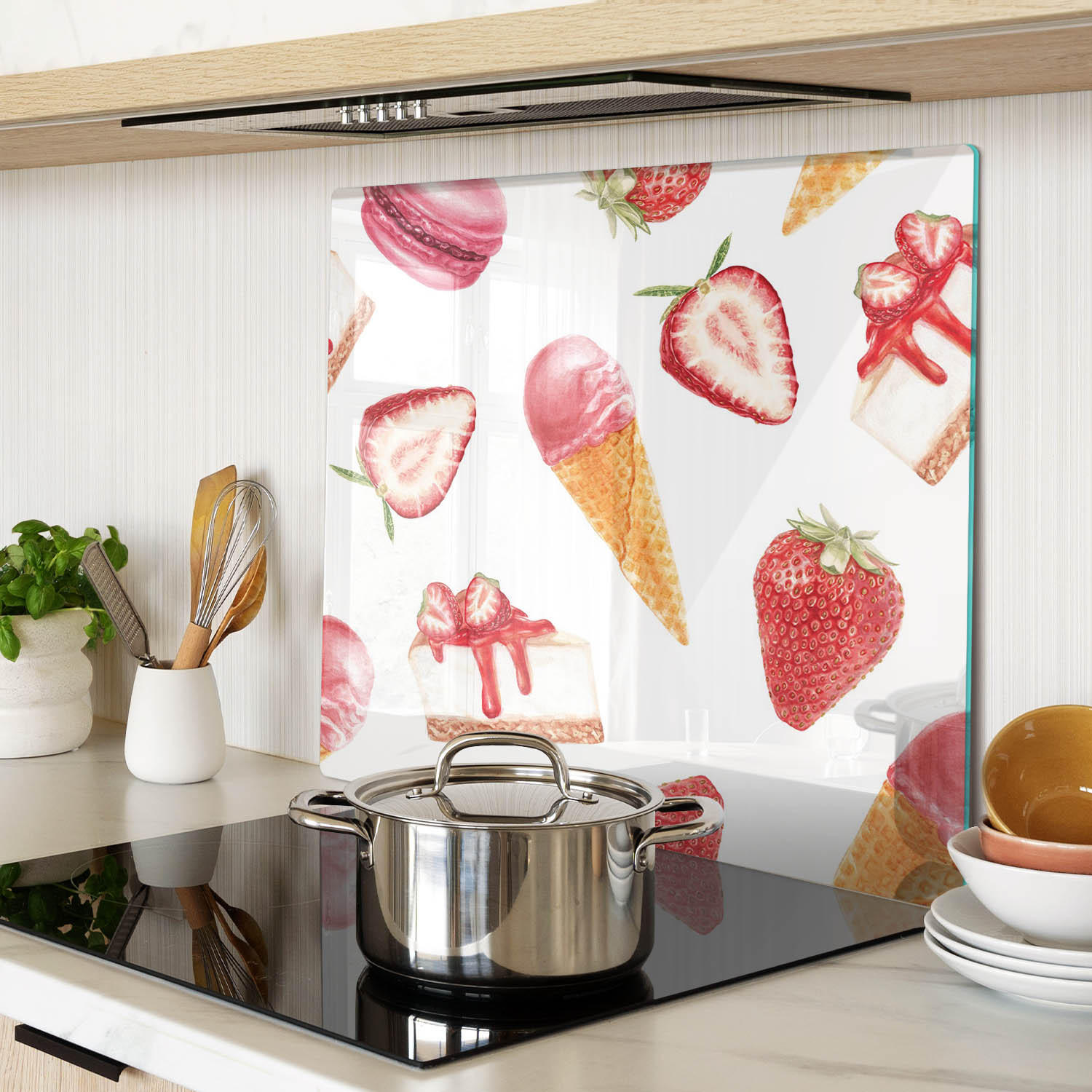 GLASPLATTE 60x52 cm Nachtisch - Rot, Glas (60/0.4/52cm) - TULUP