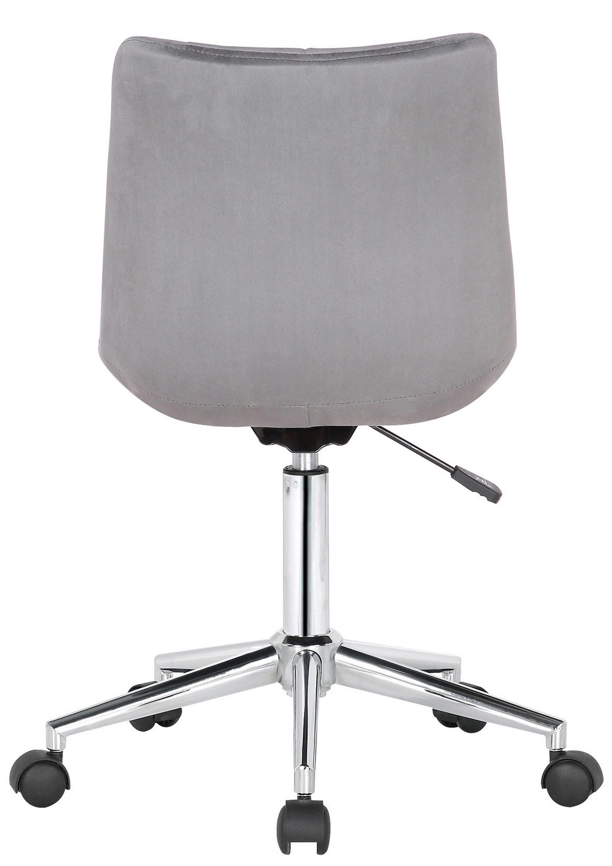 DREHSTUHL Samt grau - Grau, Textil/Metall (46/81/62cm) - CLP
