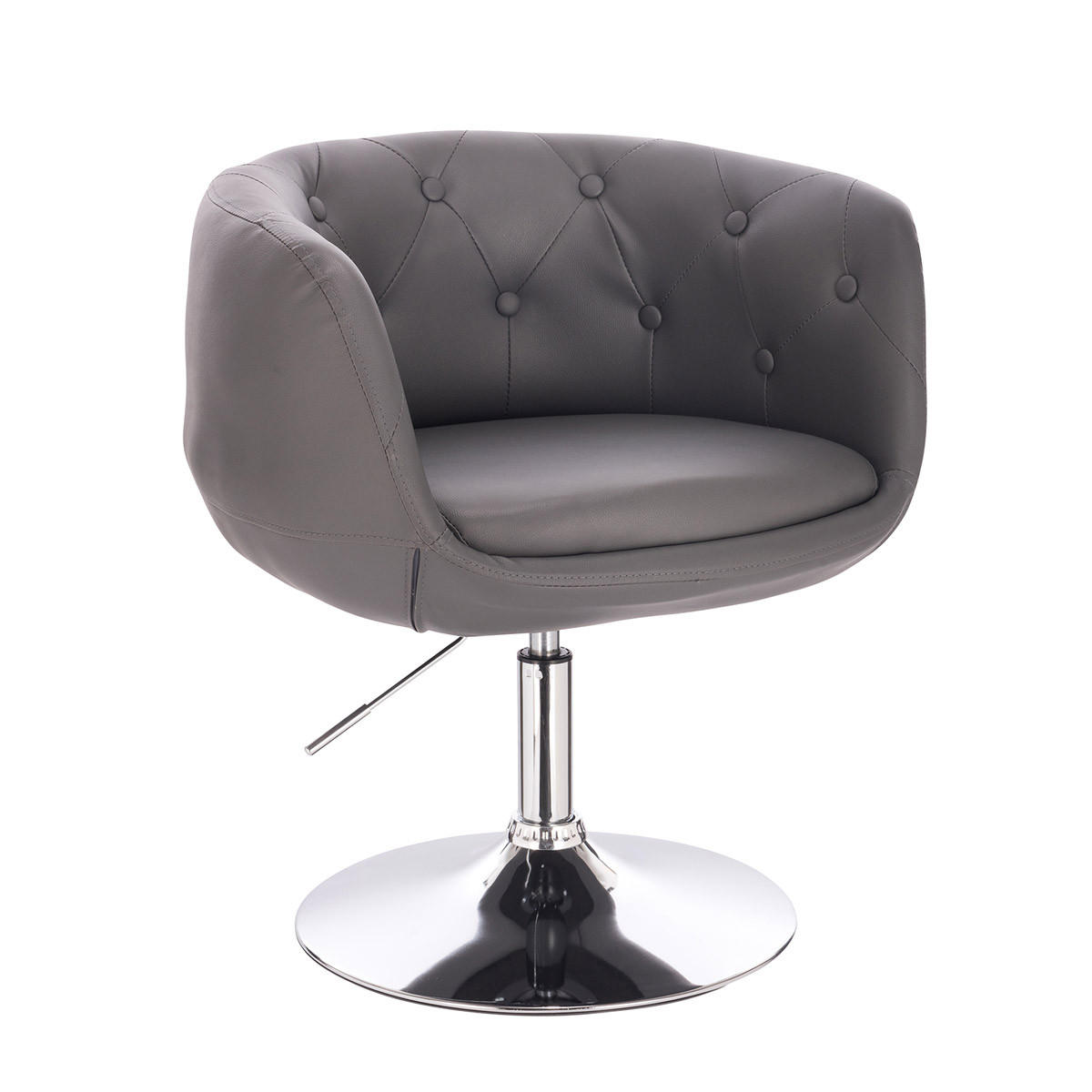 COCKTAILSESSEL PANAMA Kunstleder Grau - Silberfarben/Grau, Textil (55/78/61cm) - SVITA