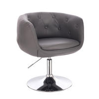 COCKTAILSESSEL PANAMA Kunstleder Grau - Silberfarben/Grau, Textil (55/78/61cm) - SVITA