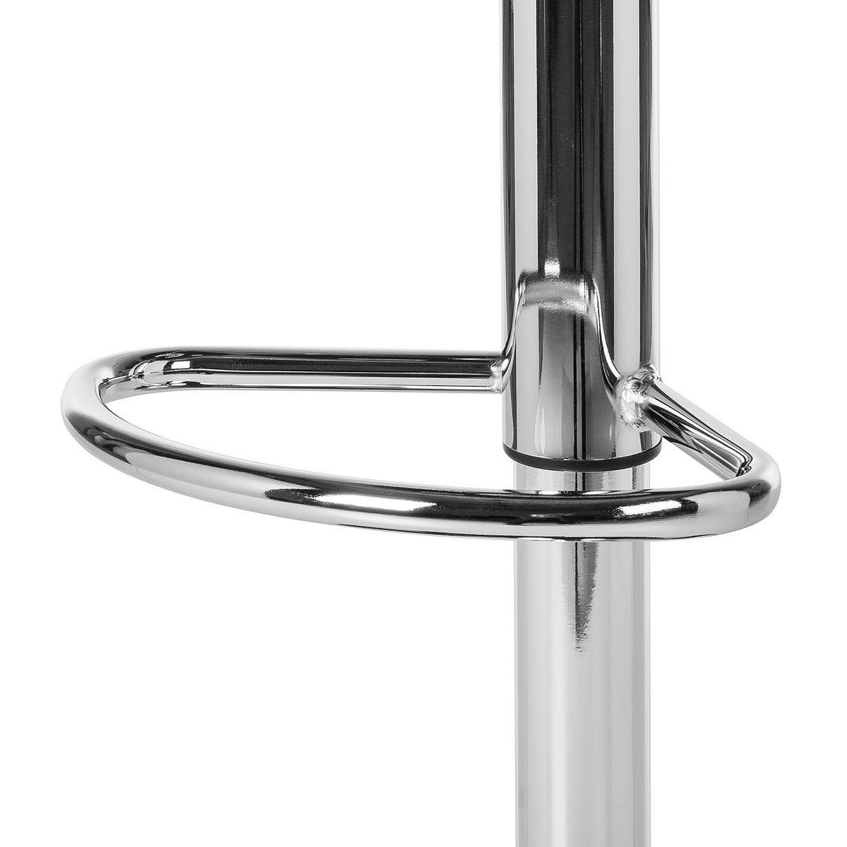 BARSTUHL - Metall / Kunstleder - Chromfarben/Schwarz, Leder/Kunststoff (55/82/51cm) - home24