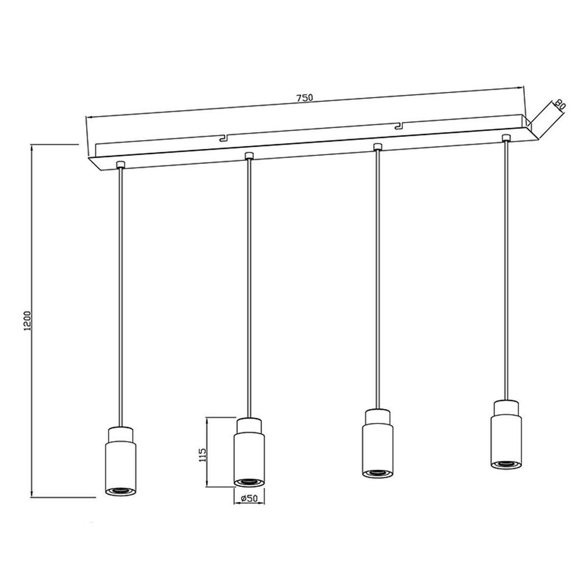 LED HÄNGELEUCHTE Matti Schwarz Dunkelbraun - Schwarz, Holz (75/8/120cm) - Globo Lighting