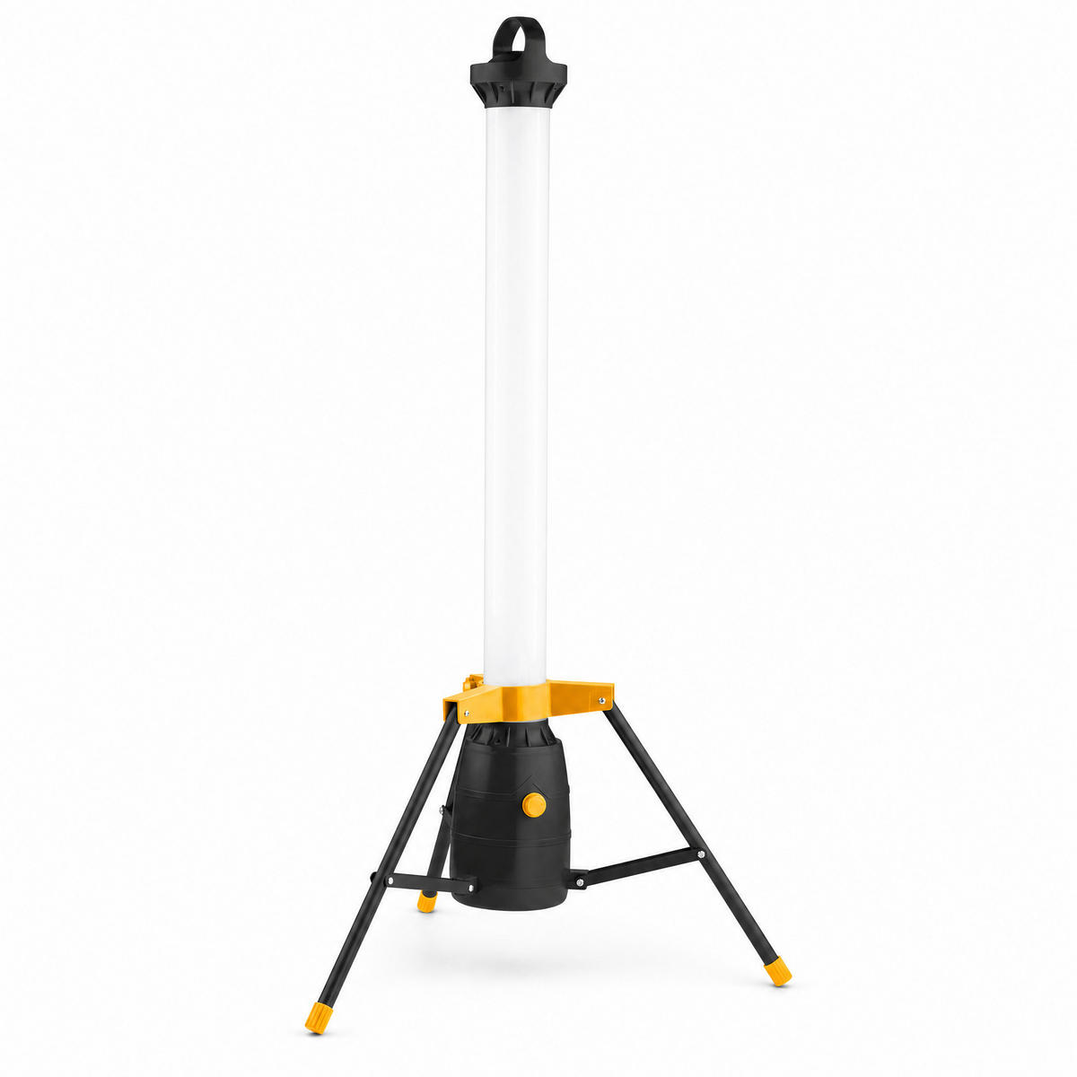 LED-TURM-BAUSTRAHLER - 360° Lichtauslass für Innen- und Außenbereich, dimmbar, 110cm hoch - Gelb/Schwarz, Kunststoff (57/57/113cm) - Northpoint