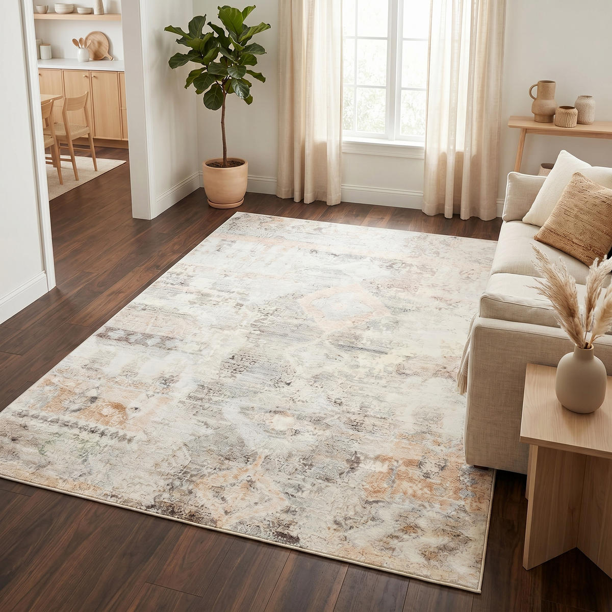 TEPPICH BARI Beige 80/150 cm - Beige, Textil (80/150cm) - Tapiso
