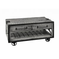 COUCHTISCH Mango 112x61x55 grau lackiert HEAVY INDUSTRY #162 - Grau, Holz (112/61/55cm) - Massivmoebel24
