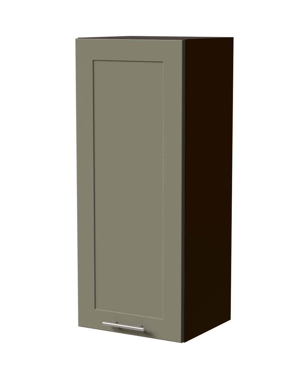 HÄNGESCHRANK Oslo W4/40 Lava / Reed Green Matt 40 / 32,5 / 96cm - Dunkelgrau/Grün, Holz/Holzwerkstoff (40/96/32.5cm) - Feldmann-Wohnen