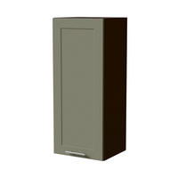 HÄNGESCHRANK Oslo W4/40 Lava / Reed Green Matt 40 / 32,5 / 96cm - Dunkelgrau/Grün, Holz/Holzwerkstoff (40/96/32.5cm) - Feldmann-Wohnen