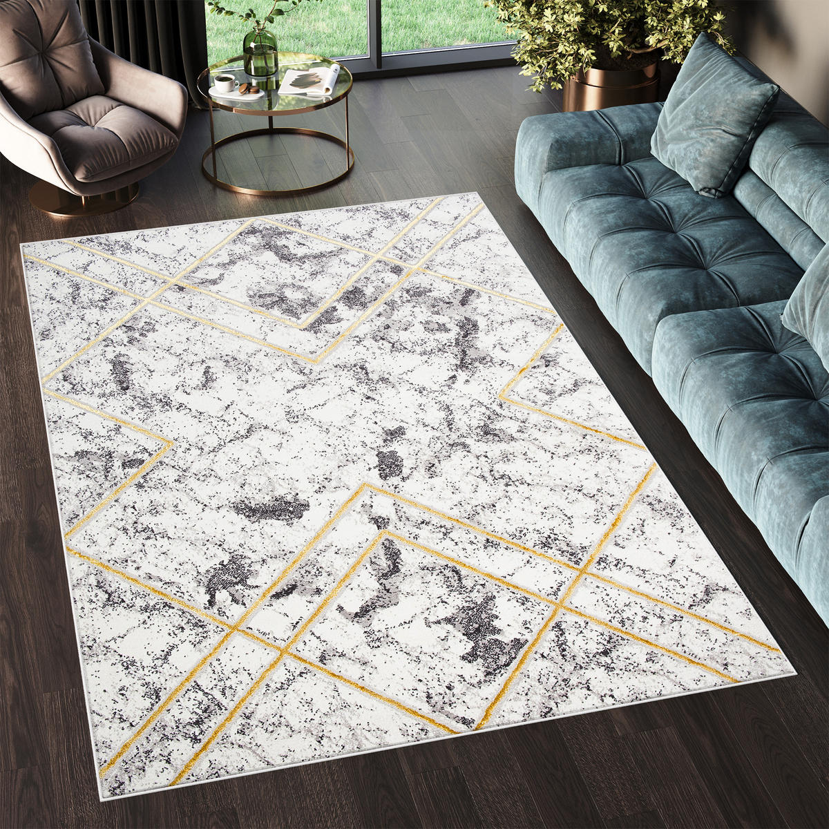 TEPPICH SHINE Creme 80/150 cm - Creme, Textil (80/150cm) - Tapiso