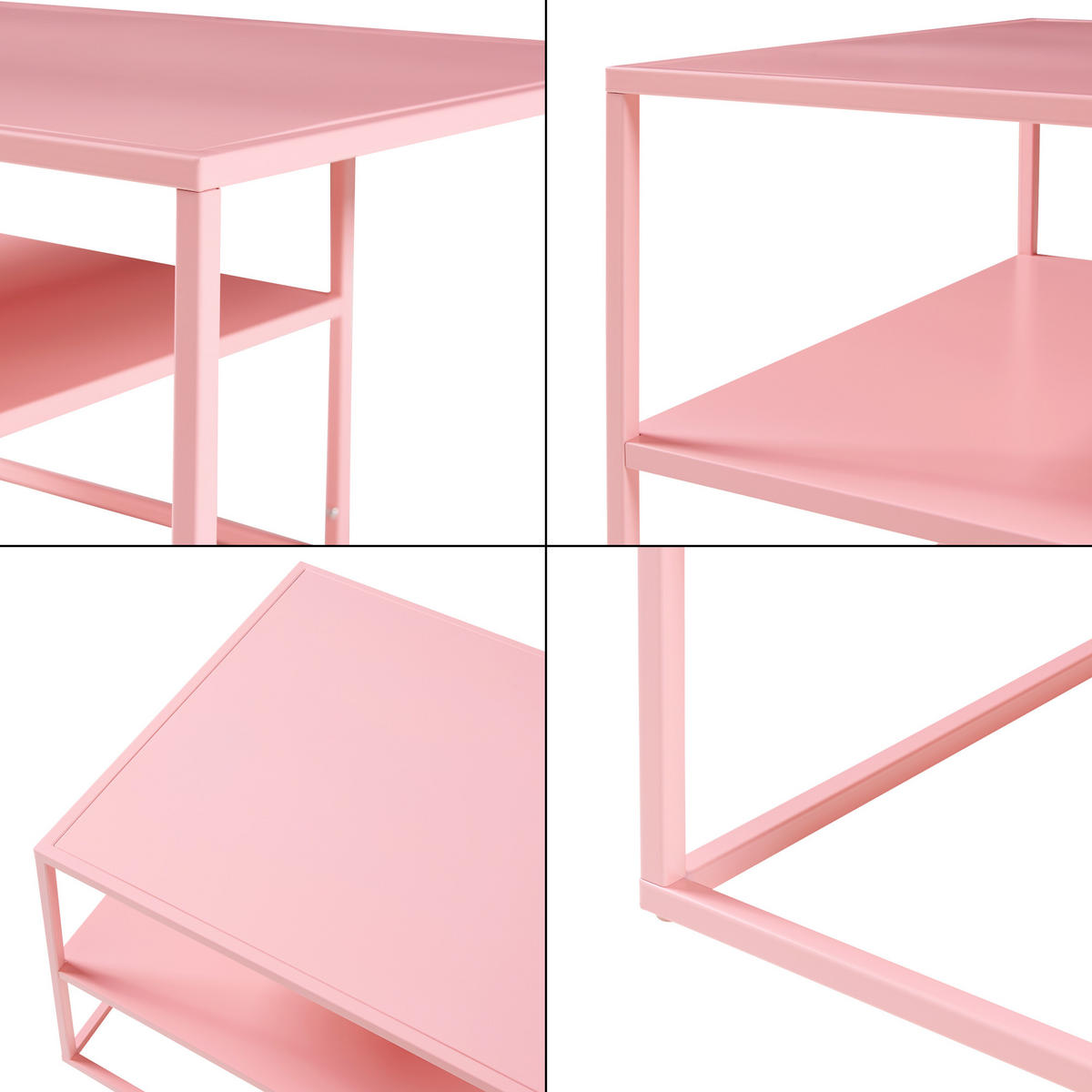 COUCHTISCH Solund 45/90/60 cm - Pink, Metall (60/90/45cm) - [en.casa]