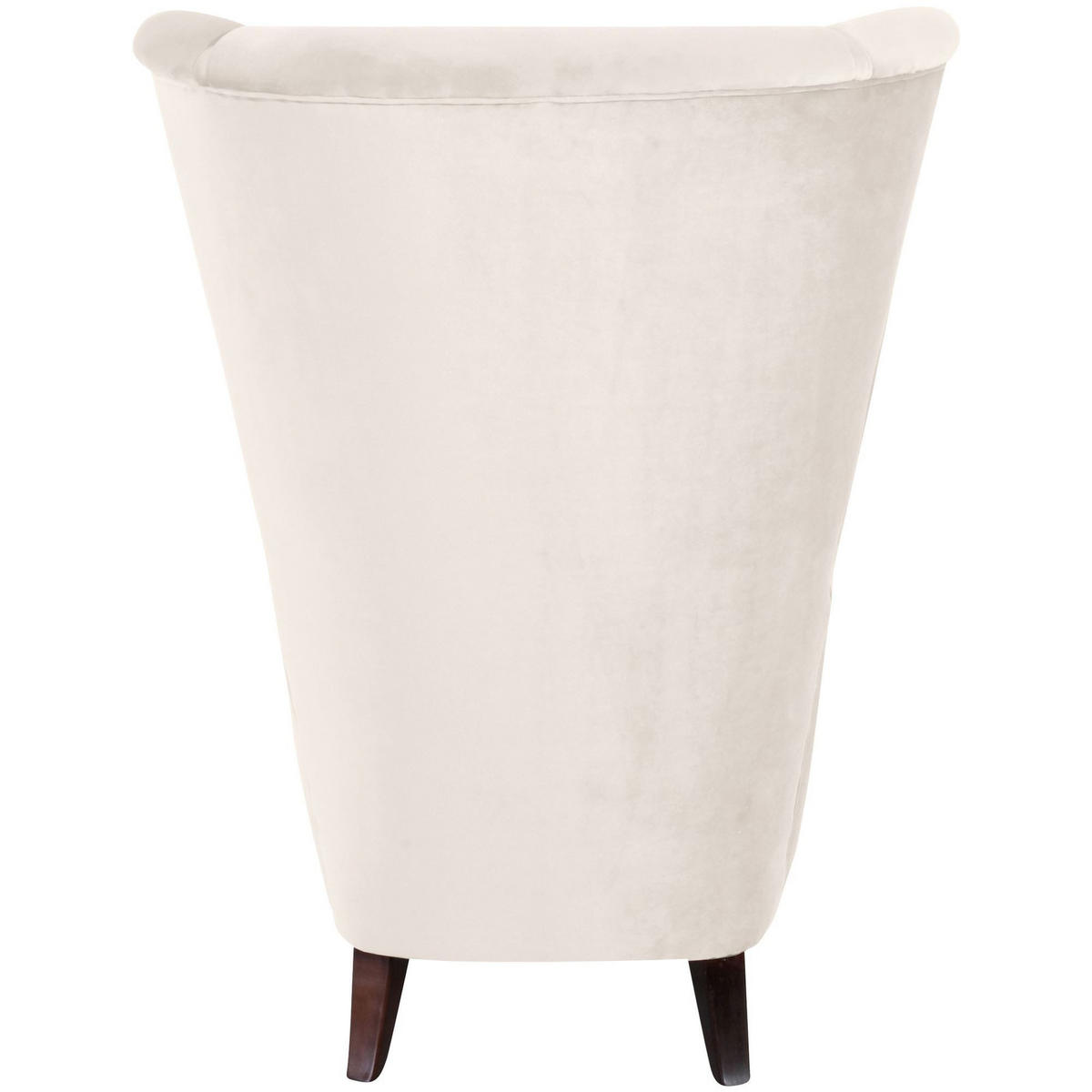 HOCHLEHNSESSEL Kailey Bezug Samtvelours Buche nussbaum dunkel / creme - Weiß, Kunststoff (96/122/89cm) - 58aufmkessel