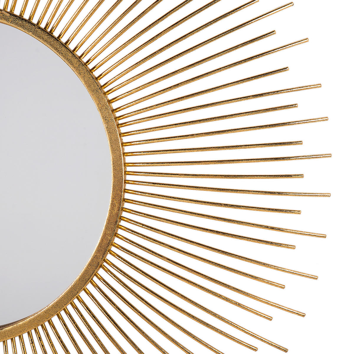 WANDSPIEGEL gold Sonnenform 80 cm Cilly - Goldfarben, Metall (76/76/3cm) - Beliani