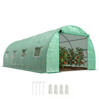 FOLIENGEWÄCHSHAUS DE-05839 begehbar 590/300/200 cm Grün - Grün, Kunststoff/Metall (300/200/590cm) - ComfortXL