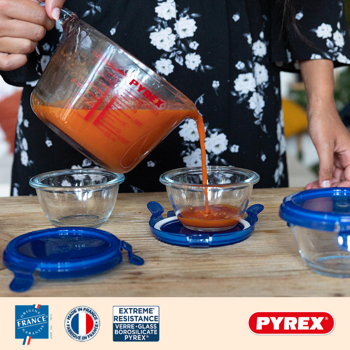 MESSBECHER Glas Set Iconics' 3-teilig - 250 ml, 500 ml & 1 Liter - Transparent, Glas (1L) - Pyrex