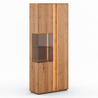 VITRINE Collodi Wildeiche Natur 84,5 / 37 / 205cm - Wildeiche, Holz (84.5/205/37cm) - Feldmann-Wohnen