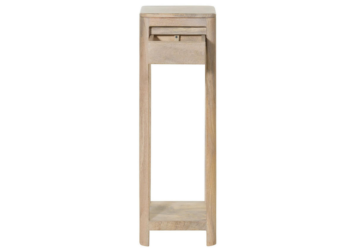 BEISTELLTISCH Mango 30x30x90 weiß lackiert TORONTO #313 - Weiß, Holz (30/30/90cm) - Massivmoebel24