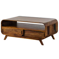 COUCHTISCH Sheesham 120x70x50 dunkelbraun lackiert MAILAND #231 - Dunkelbraun, Holzwerkstoff (70/120/50cm) - Massivmoebel24