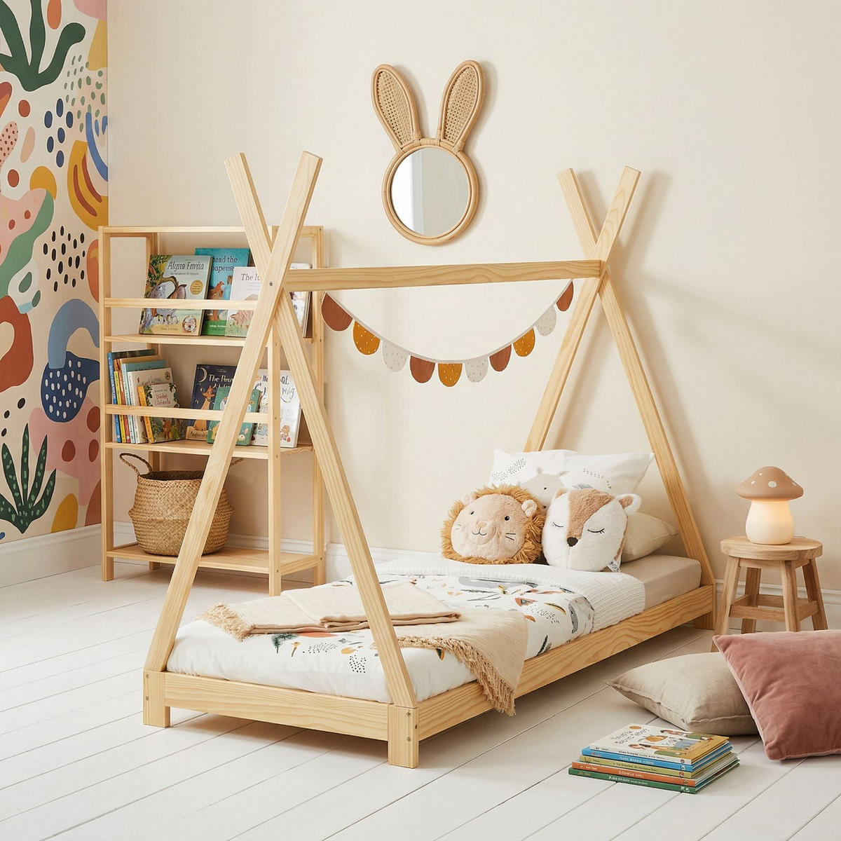 TIPIBETT ELIN 90X190 CM - Naturfarben, Holz (90/190cm) - IDIMEX