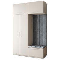GARDEROBENSCHRANK REMA 150/240/60 cm Modern Garderobe-Set Kaschmir - Kaschmir/Grau, Holzwerkstoff (150/240/60cm) - MASSENO