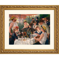 BILD gerahmt 63x53 cm Pierre-Auguste Renoir "Das Frühstück der Ruderer" - Gelb, Holz (63/53cm) - artissimo