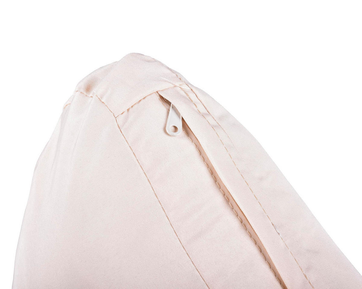 GARTENMUSCHEL Justus Beige Sonneninsel - Beige, Kunststoff (91/152/77cm) - DELUKE