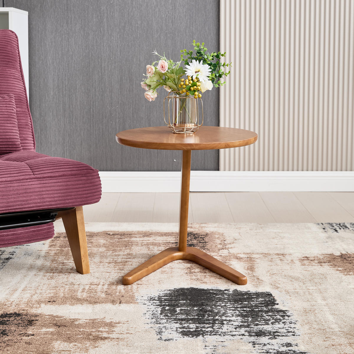 BEISTELLTISCH 50/44/50 cm Natur aus Massivholz mit modernem Design - Naturfarben, Holzwerkstoff (50/50/50cm) - OKWISH